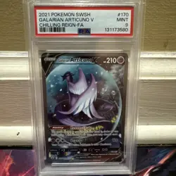 Galarian Articuno V Alt Art Chilling Reign-FA PSA 9 Mint Pokemon SWSH - Image 1