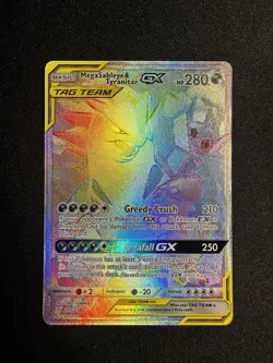 Pokemon Mega Sableye & Tyranitar GX 245/236 Unified Minds Rainbow Secret Rare NM - Image 1