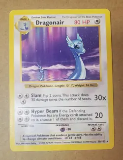 Dragonair 18/102 Shadowless Non Holo Rare Base Set Pokemon Card - Image 1