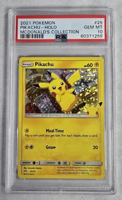 PSA 10 McDonald’s Collection Pikachu #25 Holo - 2021 25th Anniversary Pokemon - Image 1