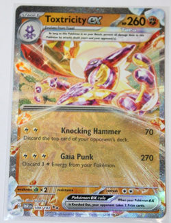 Pokemon 2023 Paradox Rift "Toxtricity" ex 100/182 Holo Double Rare - Image 1