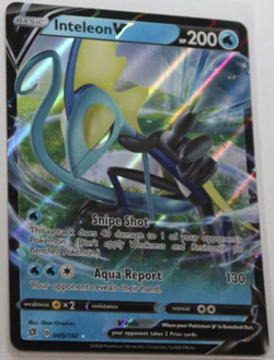 Pokemon 2020 Sword & Sheild Rebel Clash "INTELEON" V #049/192 Ultra Rare - Image 3