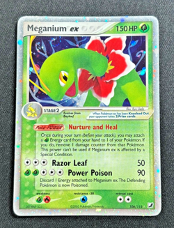 Meganium ex 106/115 Unseen Forces Holo Rare Pokemon TCG Nintendo vintage LP - Image 1