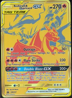 Pokemon Reshiram & Charizard GX SM247 Sm Promo Holo NM - Image 1