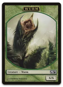 Wurm Token #6 (LP) Magic 2012 (M12) M12 Magic MTG - Image 1