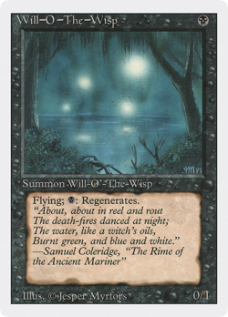 Will-o'-the-Wisp (HP) Revised Edition 3ED Magic MTG - Image 1