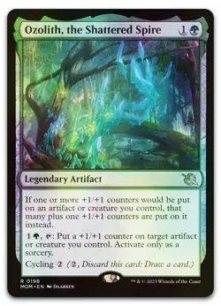 Ozolith, the Shattered Spire #198 (Foil) (LP) March of the Machine MOM Magic MTG - Image 1