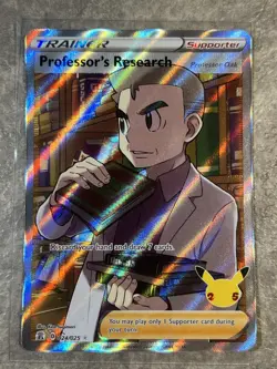 Professor's Research (Full Art) 024/025 Pokemon TCG Celebrations Holo Near Mint - Image 1