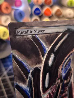 Metallic Sliver - Commander Magic The Gathering -*Altered Hand Painted * Alien - Image 2
