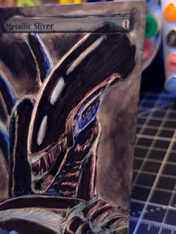 Metallic Sliver - Commander Magic The Gathering -*Altered Hand Painted * Alien - Image 3