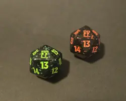 MTG: Final Fantasy: Two Prerelease Spindown Dice (Red) (Green) - Image 1