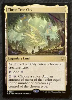MTG Three Tree City BLB 260 Legendary Land Regular Rare NM - Image 1
