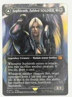0317 Sephiroth, Fabled Soldier Borderless Magic The Gathering Final Fantasy - Image 1
