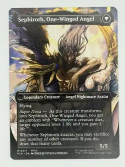 0317 Sephiroth, Fabled Soldier Borderless Magic The Gathering Final Fantasy - Image 2