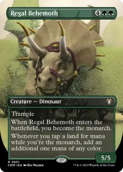 Regal Behemoth (Borderless) (FOIL) - Commander Masters (CMM) NM MTG - Image 1