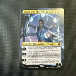 Teferi, Who Slows the Sunset, Borderless, Innistrad Midnight Hunt, MTG - Image 1