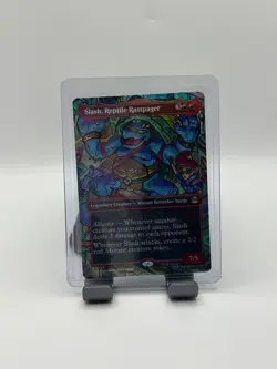 MTG, Slash, Reptile Rampager FOIL (Borderless) Teenage Mutant Ninja Turtles Foil - Image 1