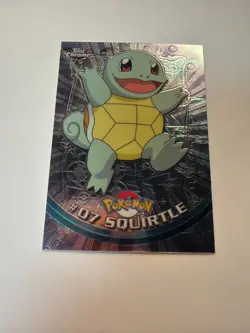 Squirtle #07 Topps Chrome Pokemon Card TV Animation Edition Holo NM - Image 1