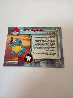 Squirtle #07 Topps Chrome Pokemon Card TV Animation Edition Holo NM - Image 2