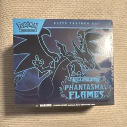 Pokemon Mega Evolution Phantasmal Flames Elite Trainer Box Mega Charizard X ETB - Image 1