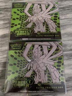 Perfect Order Pokemon Center PC Elite Trainer Box ETB x 2 W/ Case Protectors - Image 1