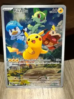 2023 Pokemon PIKACHU 027 Black Star Promos Scarlet & Violet SVPEN Paldea Evolved - Image 1