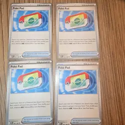 4x Poke Pad 081/088 x4 - NM Perfect Order Pokemon Playset ME03 - Image 1