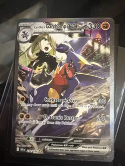 Pokemon TCG Cynthia's Garchomp EX Holo Card Sv10: Destined Rivals 232/182 - Image 1