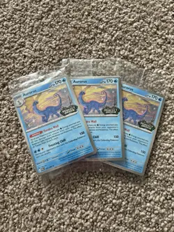 3x Pokemon Aurorus (Perfect Order Stamped) 024/088 Holo Promo Sealed - Image 1