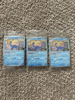 3x Pokemon Aurorus (Perfect Order Stamped) 024/088 Holo Promo Sealed - Image 2