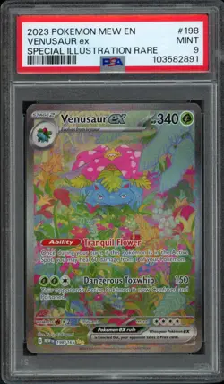 2023 Pokemon 151 Venusaur EX 198/165 PSA 9 Mint Special Illustration Rare - Image 1