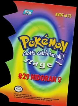 Pokemon Card - Topps Blue Logo Nidoran #29 Die Cut - Image 2