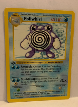 Poliwhirl - 38/102 - Shadowless Base Set - 1st Edition - Uncommon - Pokemon TCG - Image 1