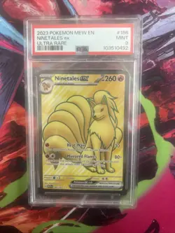 Pokemon TCG Ninetales EX 186/165 PSA 9 Scarlet and Violet - Image 1