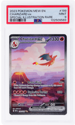 2023 Pokemon Mew 151 Charizard Ex Special Illustration Rare #199 PSA 9 - Image 1