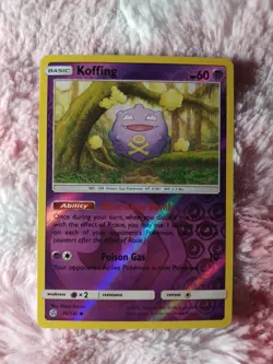 KOFFING 76/236 REVERSE HOLO COMMON POKEMON TCG: SUN & MOON - COSMIC ECLIPSE - Image 1