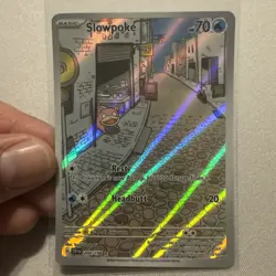 Pokemon TCG Slowpoke 204/198 Illustration Rare, Scarlet and Violet Base Set Card - Image 1