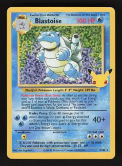 Blastoise 2/102 Pokemon Celebrations Classic Collection Holo Card - Image 1
