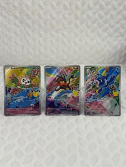 Pokemon TCG First Partner Illustration Collection Gen 7 Starters MEP EN 30th - Image 1
