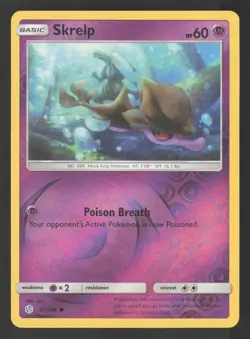 Skrelp 91/236 Reverse Holo Pokemon SM - Cosmic Eclipse - Image 1