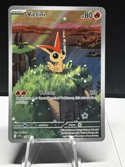 Victini Promo (Illustration Rare) Black Bolt/White Flare SVP 208 Pokemon Card IR - Image 1