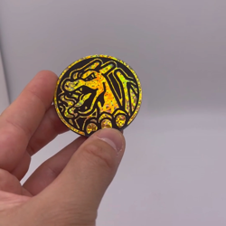 Pokemon TCG Charizard Gold Sparkles Premium Collection Promo Jumbo Coin - Image 2
