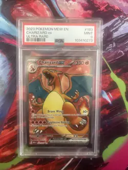 Pokemon TCG Charizard EX 183/165 Scarlet & Violet 151 Ultra Rare Card - Image 1