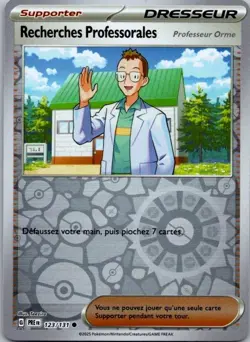 Carte Pokemon Dresseur Recherches Professorales 123/131 Reverse - 2025 - Image 1