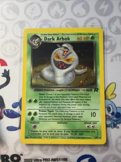 Pokemon TCG Dark Arbok Team Rocket 2 Holo Unlimited Holo Rare LP W/swirl - Image 1