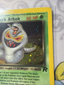 Pokemon TCG Dark Arbok Team Rocket 2 Holo Unlimited Holo Rare LP W/swirl - Image 2
