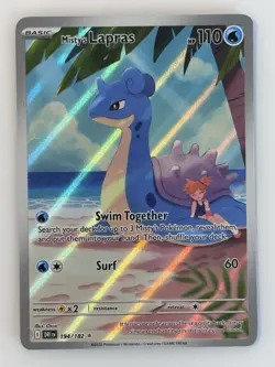 Misty's Lapras 194/182 Illustration Rare Holo pokemon Sv10 Destined Rivals - Image 1