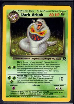 Dark Arbok 2/82 Holo Rare Team Rocket Pokemon Moderately Played - Image 1
