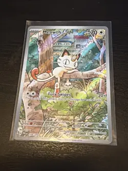 Pokemon TCG Meowth 106/094 Phantasmal Flames Illustration Rare - Image 1
