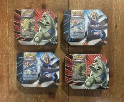 Pokemon TCG Tyranitar V and Empoleon V Tin 4x New Sealed Evolving Skies - Image 1